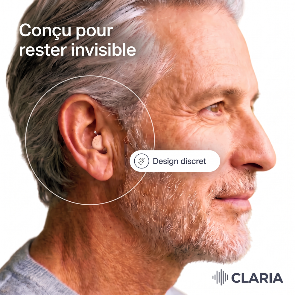 Claria™ Mini — Appareil auditif invisible