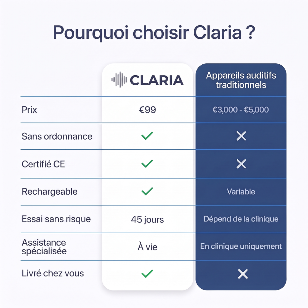 Claria™ Mini — Appareil auditif invisible